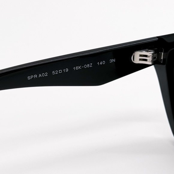 NEW PRADA PRA02S 16K08Z WOMEN SUNGLASSES SPRA02 BLACK GREY GEOMETRIC EYEWEAR - Picture 8 of 10